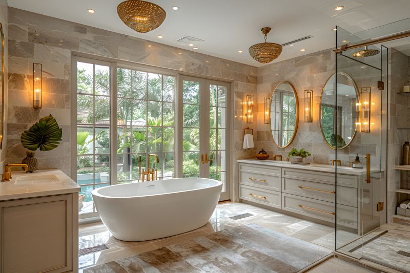 Modern Bathroom with Freestanding Tub