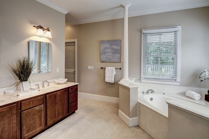 Contemporary Bathroom with Double Vanities